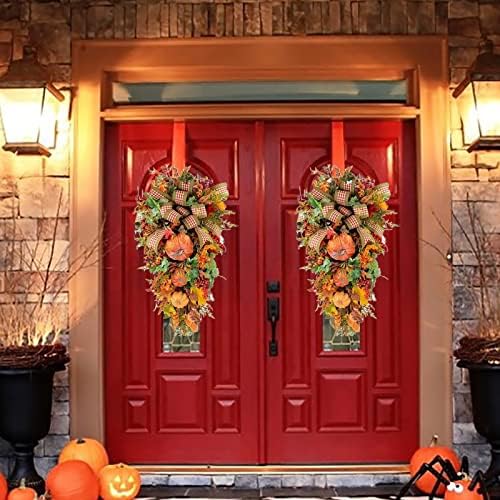 Fall Swag Front Door Wreath - Autumn Thanksgiving Decor