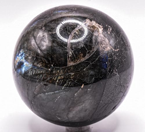 29 Inch Labradorite Sphere with Stand - Natural Crystal Collectible