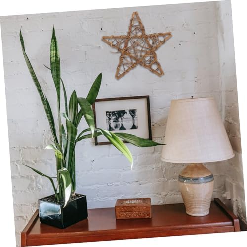 Artibetter Rattan Star Wreath DIY Crafts Base Hanging Wall Decor