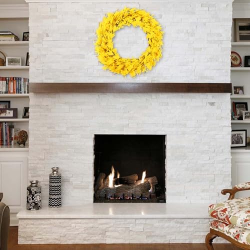 20 Inch Artificial Forsythia Wreath Yellow