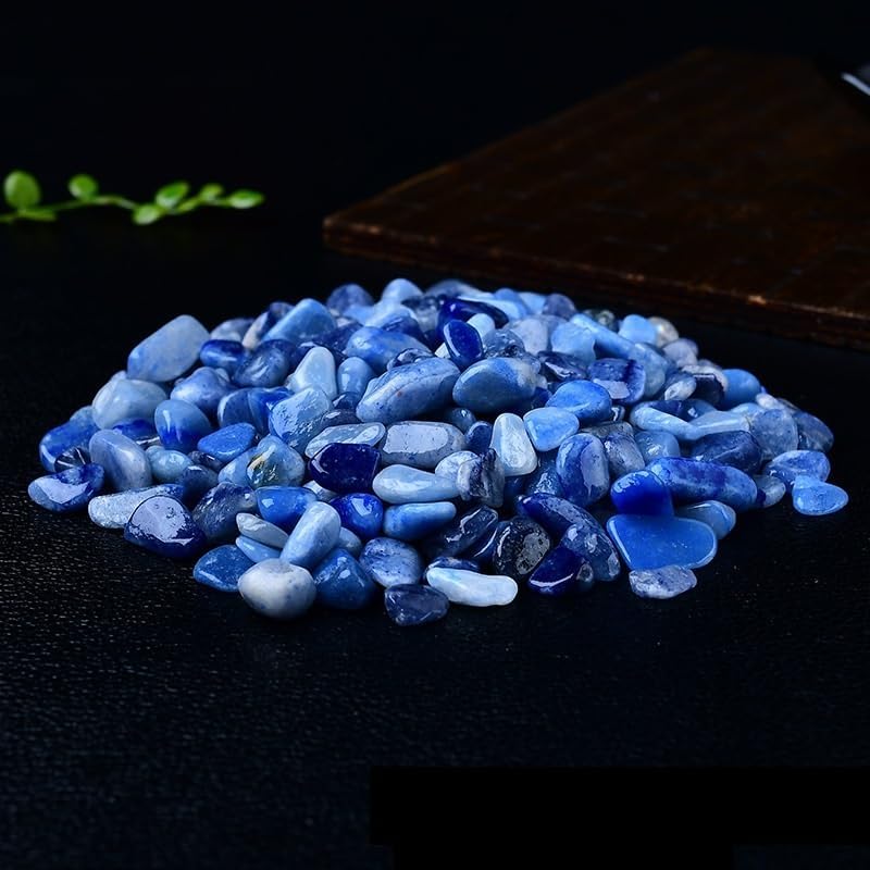 NASTYA Natural Blue Crystal Gravel 5-7mm 1000g Decor Stones