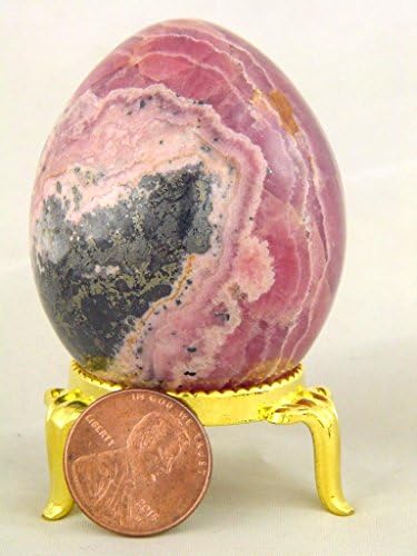 Rhodochrosite Healing Egg with Stand