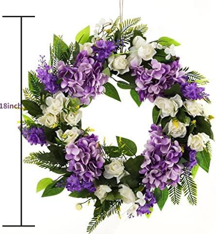 DOTKV Summer Wreath 18 Inch Grapevine Base Decor