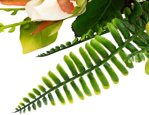 Northlight Peony and Rose Artificial Spring Wreath 24 White Green