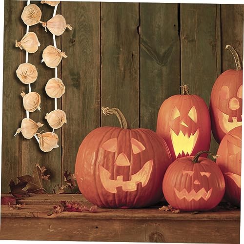 Cabilock Realistic Garlic String Wreath Decor