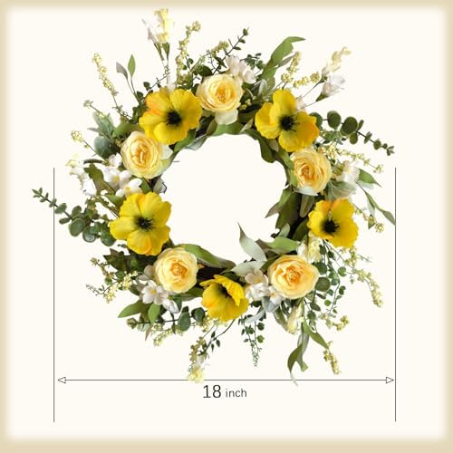 Floribus Summer Wreath Front Door Decor 18