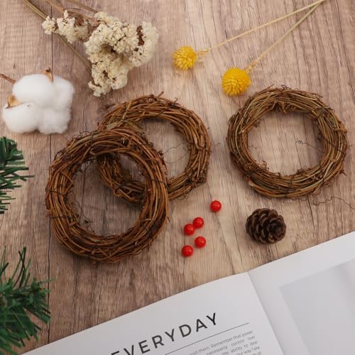40PCS Natural Grapevine Wreaths for DIY and Christmas Decor