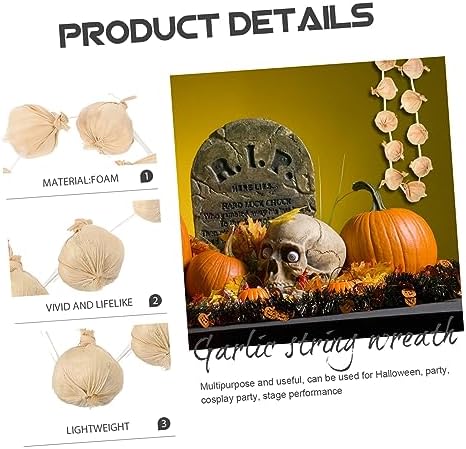 Magiclulu Artificial Garlic String Wreath
