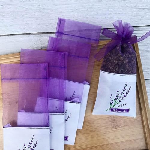 Lavender Sachet Bags 100Pcs Cotton Gauze Aromatherapy Pouches