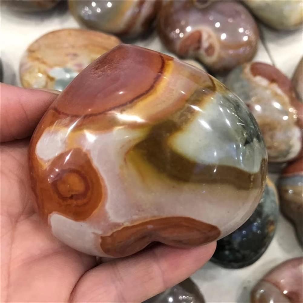PEKMAR Natural Sea Stone Heart Crystal Specimen 1pc 5cm