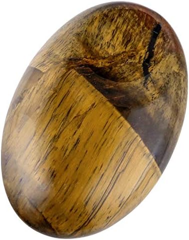 SUNYIK Natural Hand Carved Thumb Worry Stone Tiger Eye