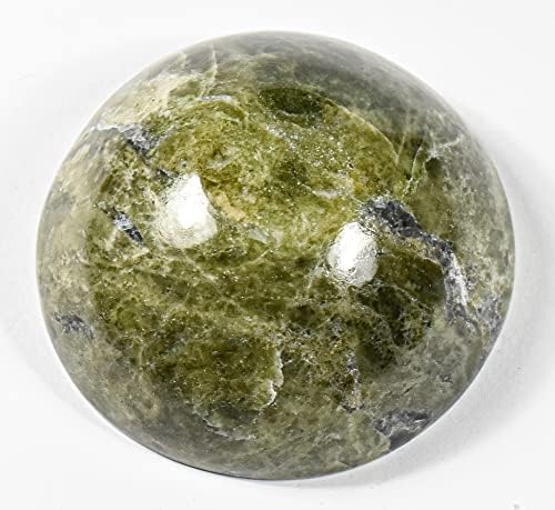 HQRP 75mm Green Vesuvianite Gemstone Bowl with Inclusions