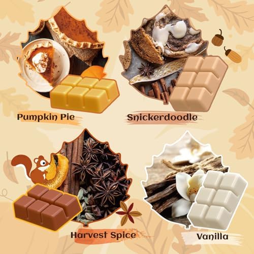 Fall Wax Melts 8 Pack Soy Wax Cubes Autumn Scent