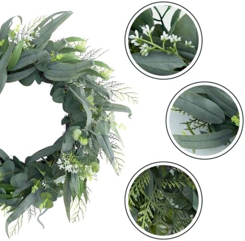 Seasons 22 Inch Eucalyptus Wreath for Front Door