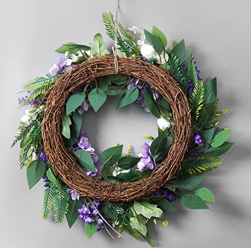 DOTKV Summer Wreath 18 Inch Grapevine Base Decor