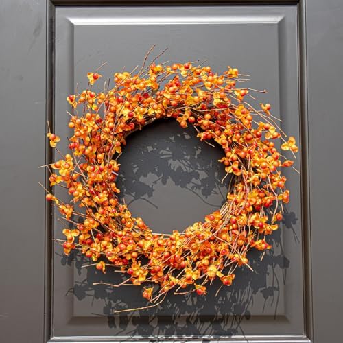 20 Inch Artificial Autumn Wreath for Front Door