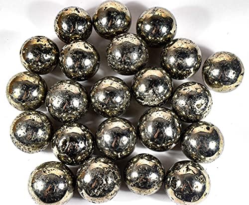 HQRP Golden Pyrite Sphere 46mm with Stand