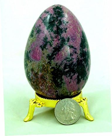 Butw Australian Rhodonite Stone Egg with Stand