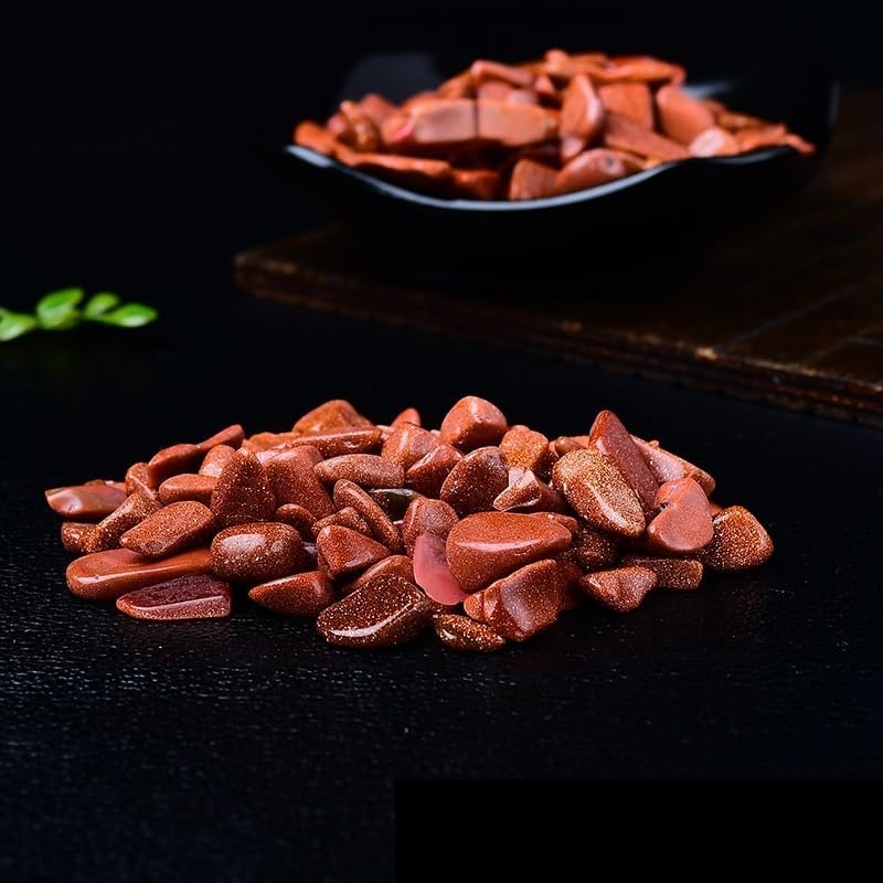 NASTYA Natural Gold Sand Stone Tumbling Decor 7-9mm 1000g