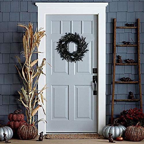 MOVINPE Black Feather Wreath - Halloween Decor