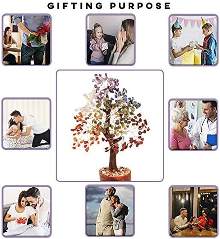 PYOR Seven Chakra Crystal Tree and Merkaba Star