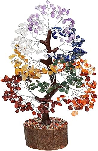 Crocon Seven Chakra Gemstone Tree Feng Shui Figurine 1
