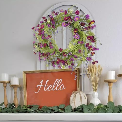 CISDUEO 20 Inch Spring Wreath Decor