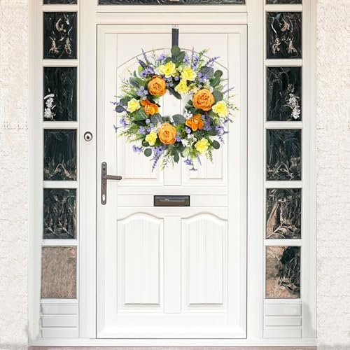 22 Inch Peony Spring Wreath for Front Door