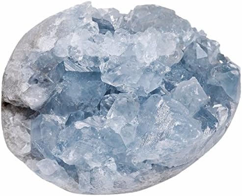 Rockcloud Natural Blue Celestite Crystal Cluster Home Decoration Gemstone