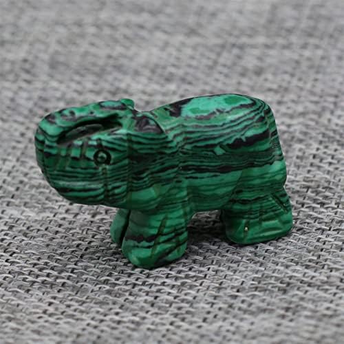 Natural Elephant Statue Rose Quartz Tiger Eye Home Decoration