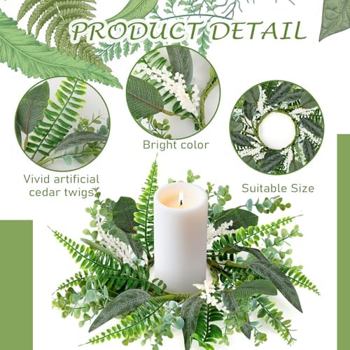 4pcs 9 Mini Eucalyptus Wreaths for Cabinet Decor