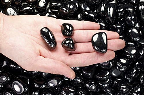 Fantasia Tumbled Black Jet Stones 12 lb Small