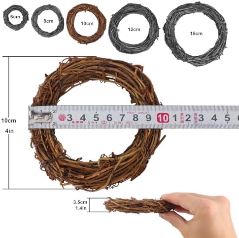 40PCS Natural Grapevine Wreaths for DIY and Christmas Decor