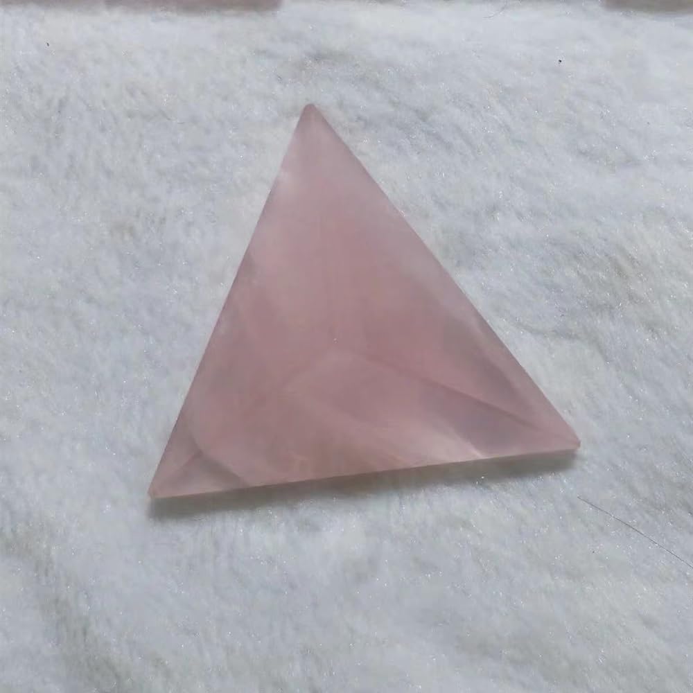 KatLin Natural Pink Crystal Triangular Pyramid Ornaments 40MM