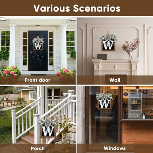 Ultra Large 14 Inch Front Door Wreath with Welcome Sign
