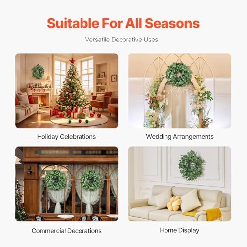VEVOR 26 Inch Eucalyptus Wreath for Front Door