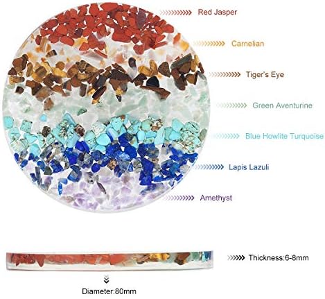 Nupuyai 7 Chakra Crystal Slices Set Pack of 2