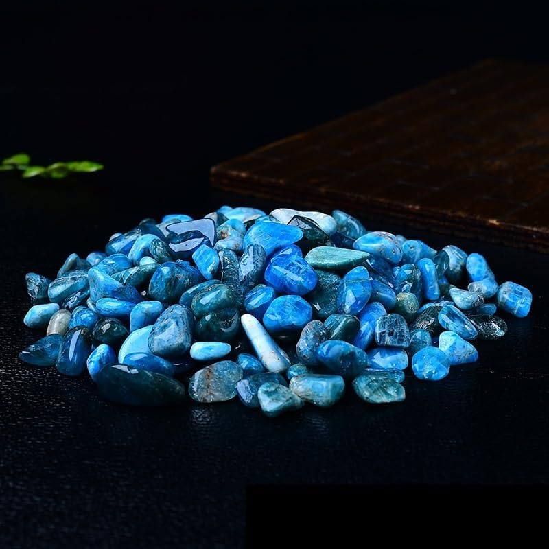 NASTYA Blue Apatite Crystal Gravel Decor 7-9mm 1000g