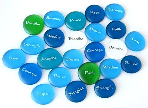 Mermaids Message 100 Frosted Faux Sea Glass Stones with Display Basket