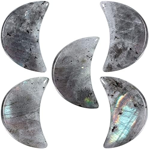 Tumbelluwa 5pcs Hand Carved Half-Moon Palm Stones Set