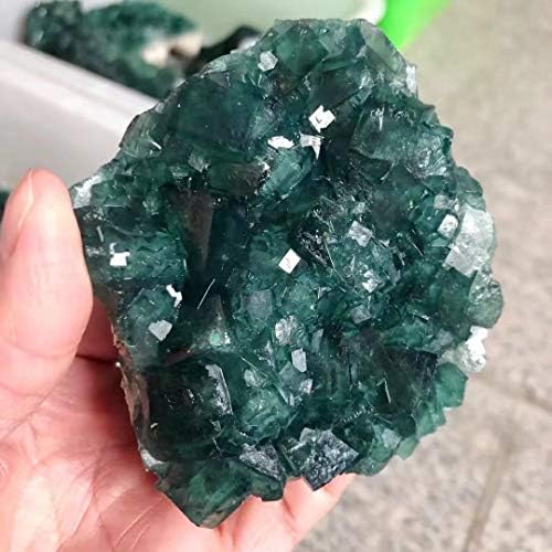 1pc 1000g-1200g Green Fluorite Geode Crystal Mineral Specimen Cluster