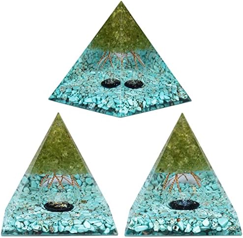 Nupuyai Tree of Life Orgone Crystal Pyramid for Meditation