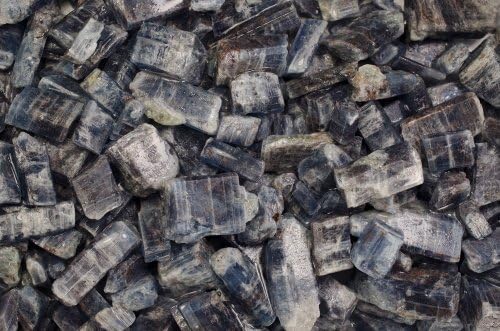 Fantasia 1 lb Lot of Translucent Blue Sapphire and Kyanite Rough Stones