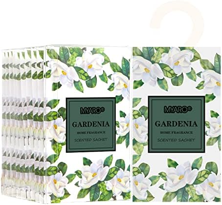 MYARO 12 Pack Gardenia Scented Sachets Air Freshener