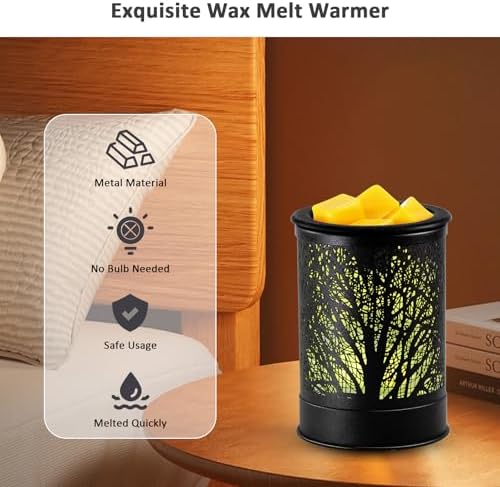 Dialans Scented Wax Warmer with LED Light and Silicone Tray