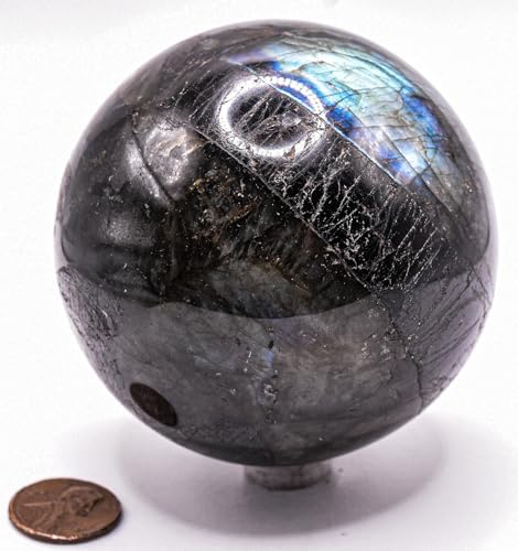 29 Inch Labradorite Sphere with Stand - Natural Crystal Collectible