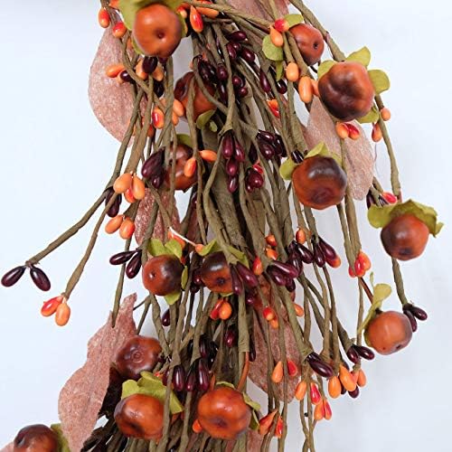 Idyllic Mini Pumpkin Berry Wreath Front Door 12 Inch 2 Pack