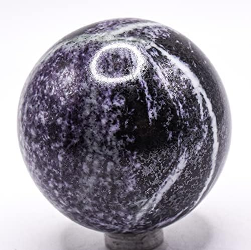 55mm Deep Purple Lilac Kammererite Sphere with Stand - India