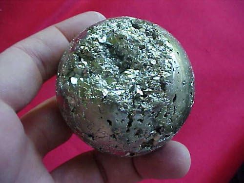 Gemquartz ZS0904 Pyrite Hollow Carved Sphere from Peru