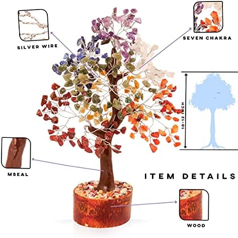 PYOR Seven Chakra Crystal Tree and Merkaba Star